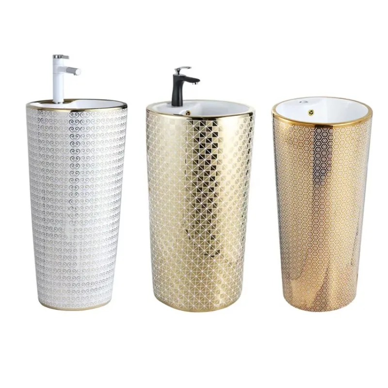 Silver Hotel Design Ceramic Color Bathroom Sink Sink Washbasin