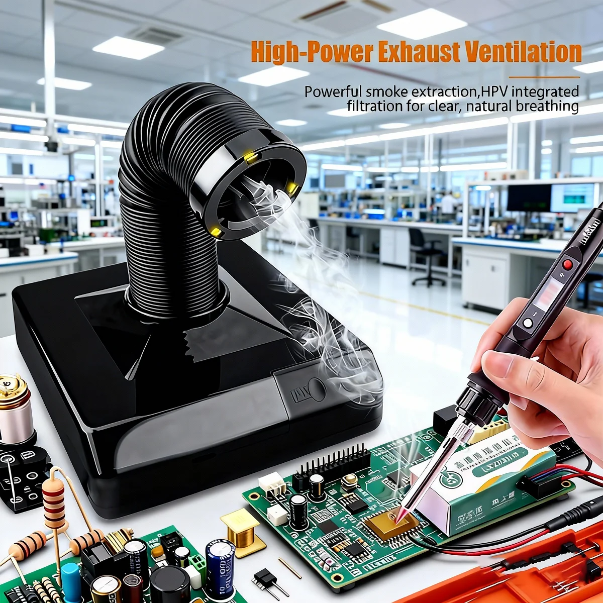 

Ремонт электроники Дымосос Дымосос Система фильтрации HPV для очистки воздуха в пайке и сварке электроники