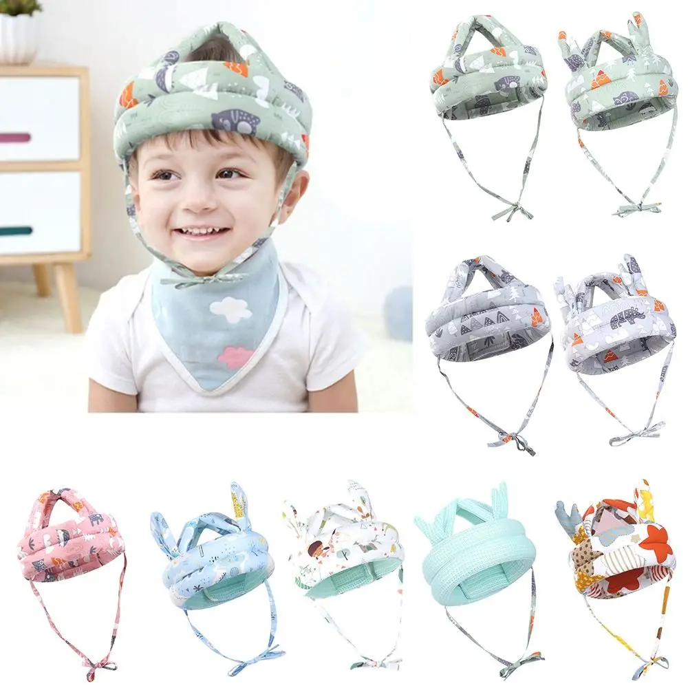 Soft Comfortable Adjustable Walking Crawling Articles Safety Head Helmet Anti-collision  Hat Baby Protection Hat