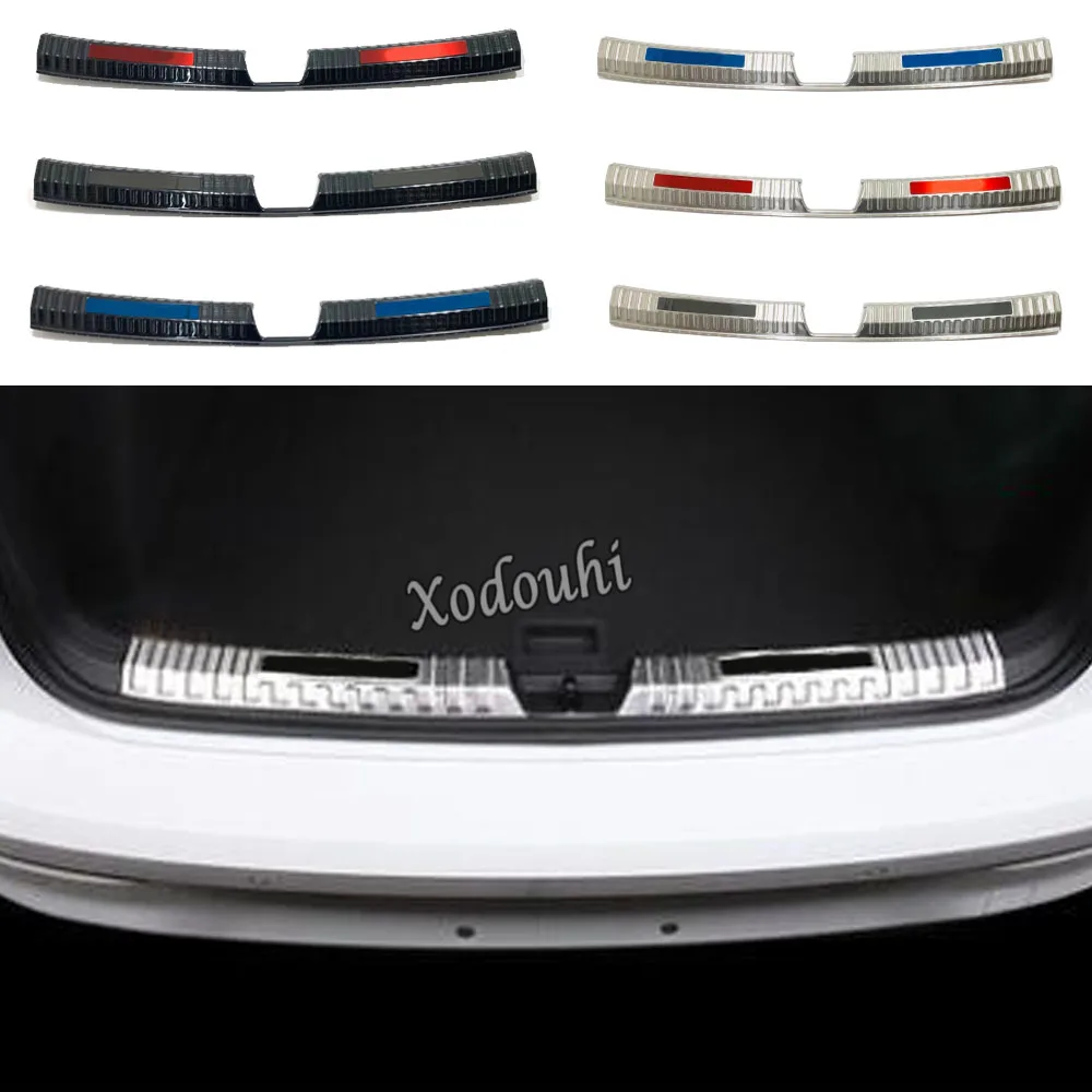 For VW Volkswagen Golf8 Golf 8 2020 2021 2022 2023 Car Inside Rear Bumper Panel Trunk Trim Frame Stainless Steel Plate Pedal