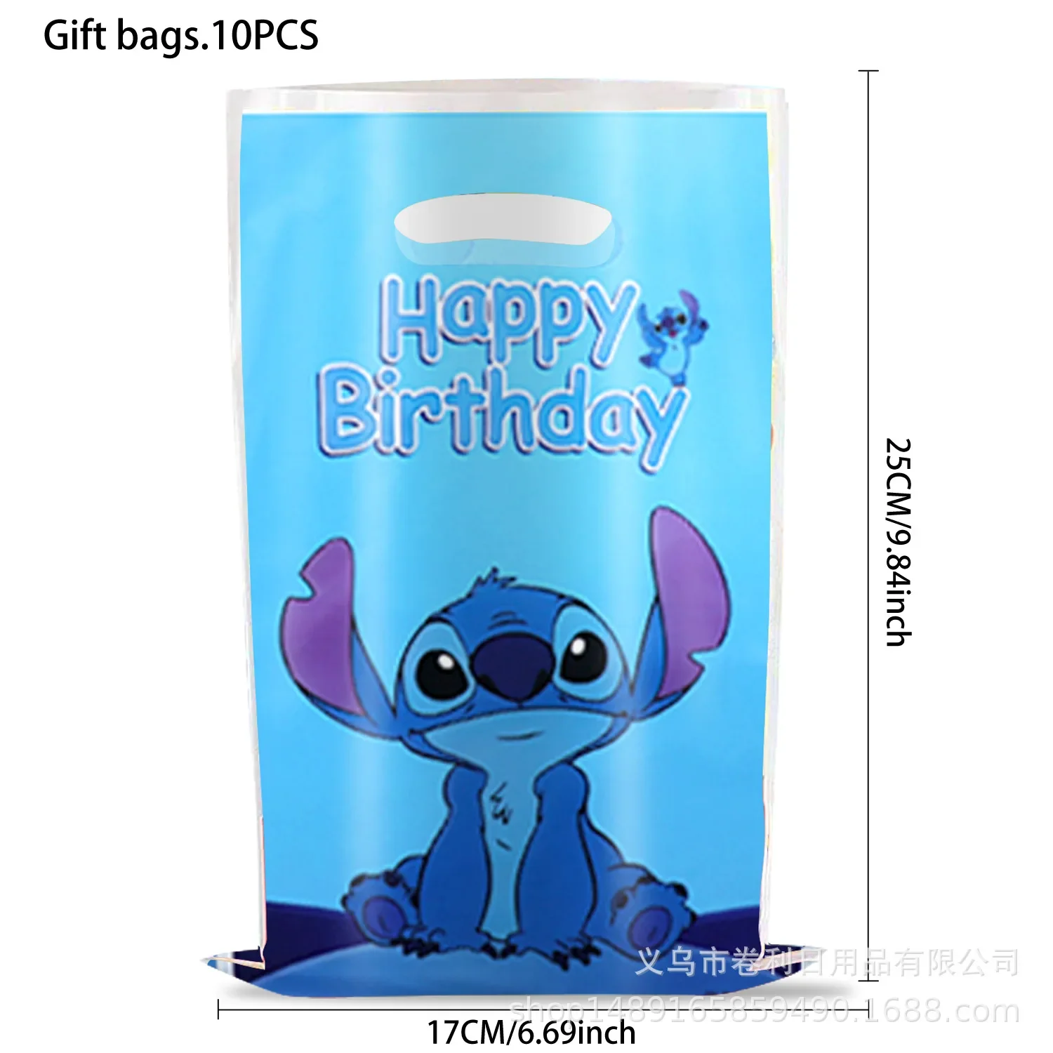 10/20/30pcs Disney Stitch Happy Birthday Party Gift Bags Cute Pink Angel Candy Box Baby Shower Supplies Kids Favors Gifts Toys