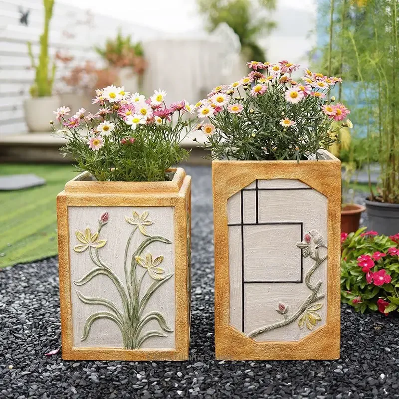 *&sPlanter for Orchids Asparagus Fern, Four-Legged Creative Flower Pot for Indoor Plants, Modern Container for Tall Greenery