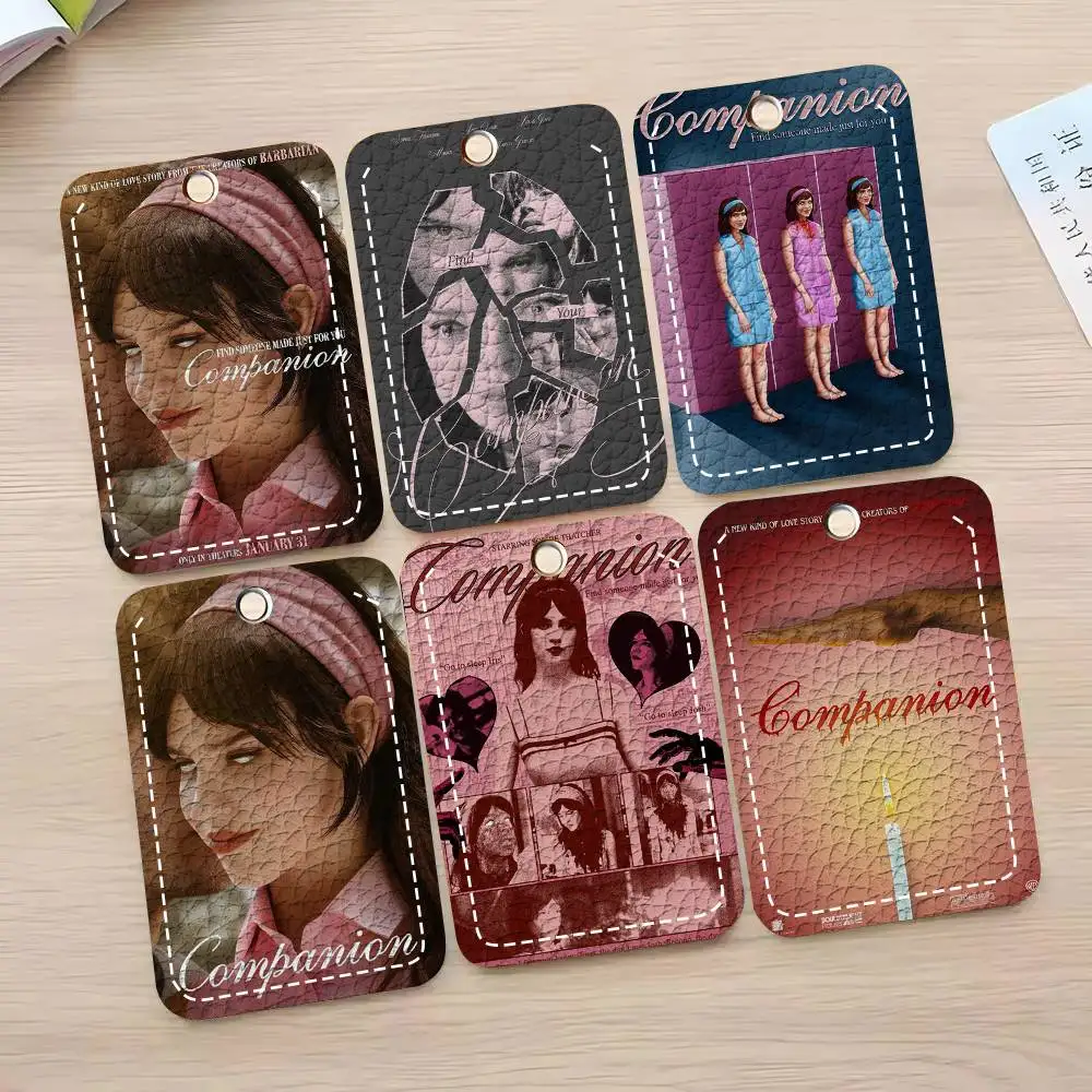 Science Fiction Thriller Movie C-companion Card Case Keychain Access Card Bag Key Tag Ring Leather Card Holder Key Ring Access