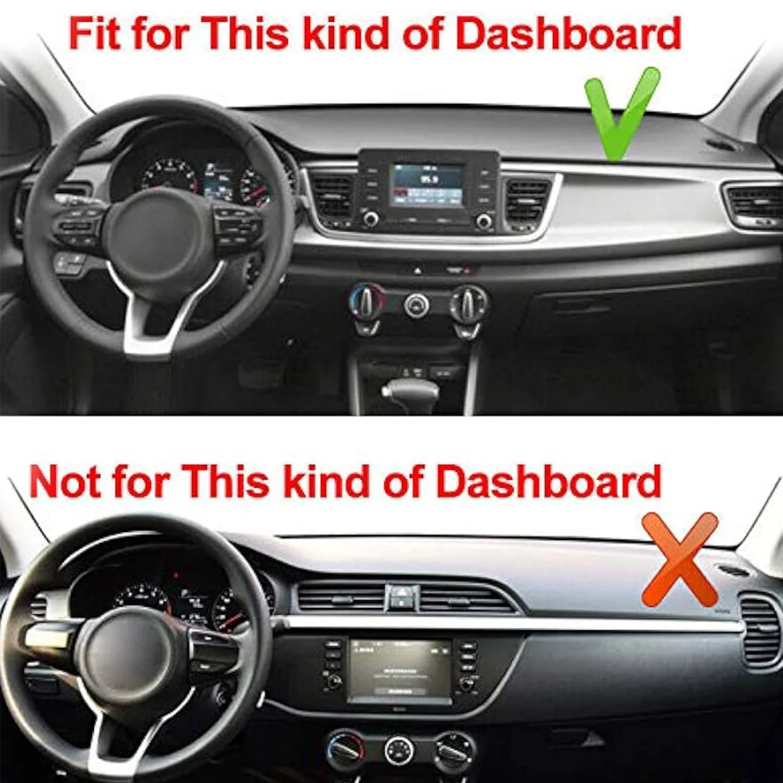 for KIA Rio YB 2017 2018-2024 Special Customized Dashboard Cover Anti‑Glare Sunshade Pad Dash Mat Interior Accessories