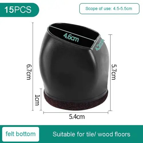 Felt Bottom Furniture Wheel Caster Cups Sofa Bed Office Chair Wheels Stopper Floor Protectors Covers Silicone Prevents Scratches - Image 9
