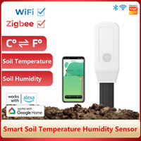 Tuya WiFi Zigbee Smart Soil Moisture Meter Flower Planter Temperature Humidity Sensor Hygrometer Thermometer Work Google Alexa