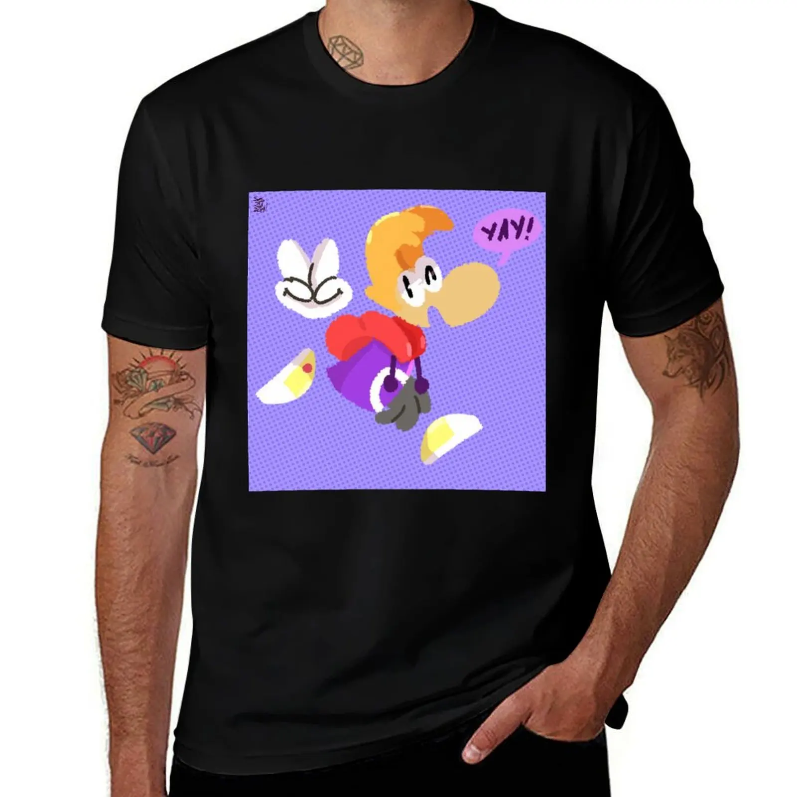 

cotton T-Shirt tshirt t high T-Shirt essential anime shirt YAY! t Rayman! shirt man quality