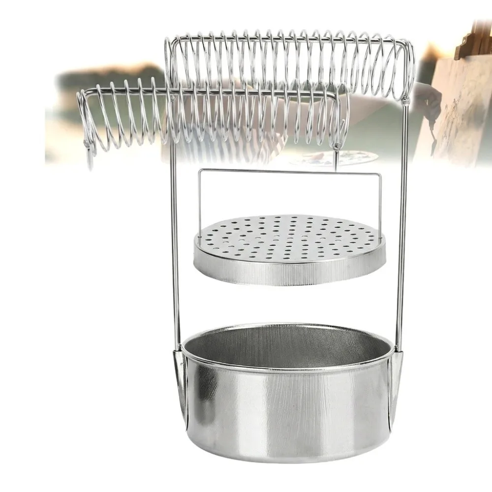 Desk Stand Stainless Steel Paint Brush Washer Detachable Multifunction Brush Holder Portable Brush Drying Rack Oil Painting