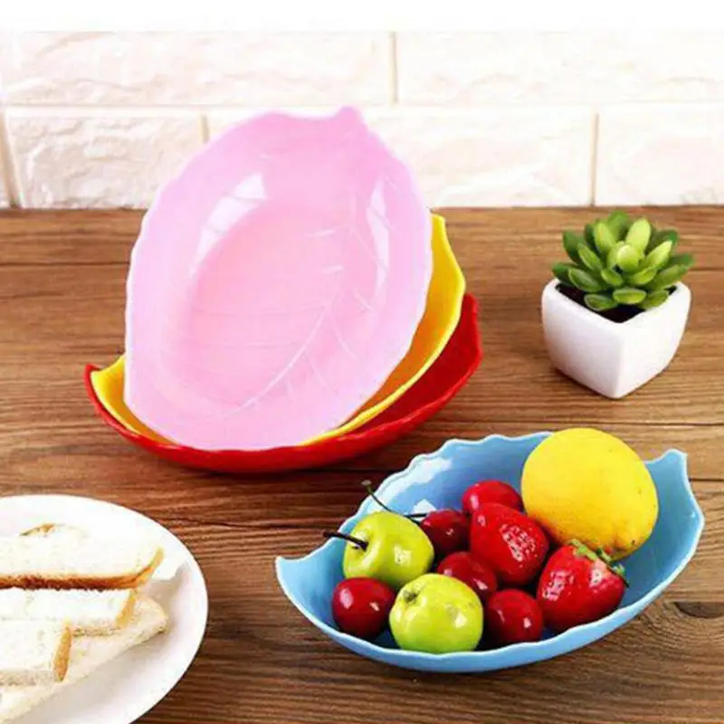 Leaf-shaped Dish Safety Leaf Serving Tray For Fruit Unique Leaf-shaped Bowls For Nuts Candies Dried Fruits And Salads