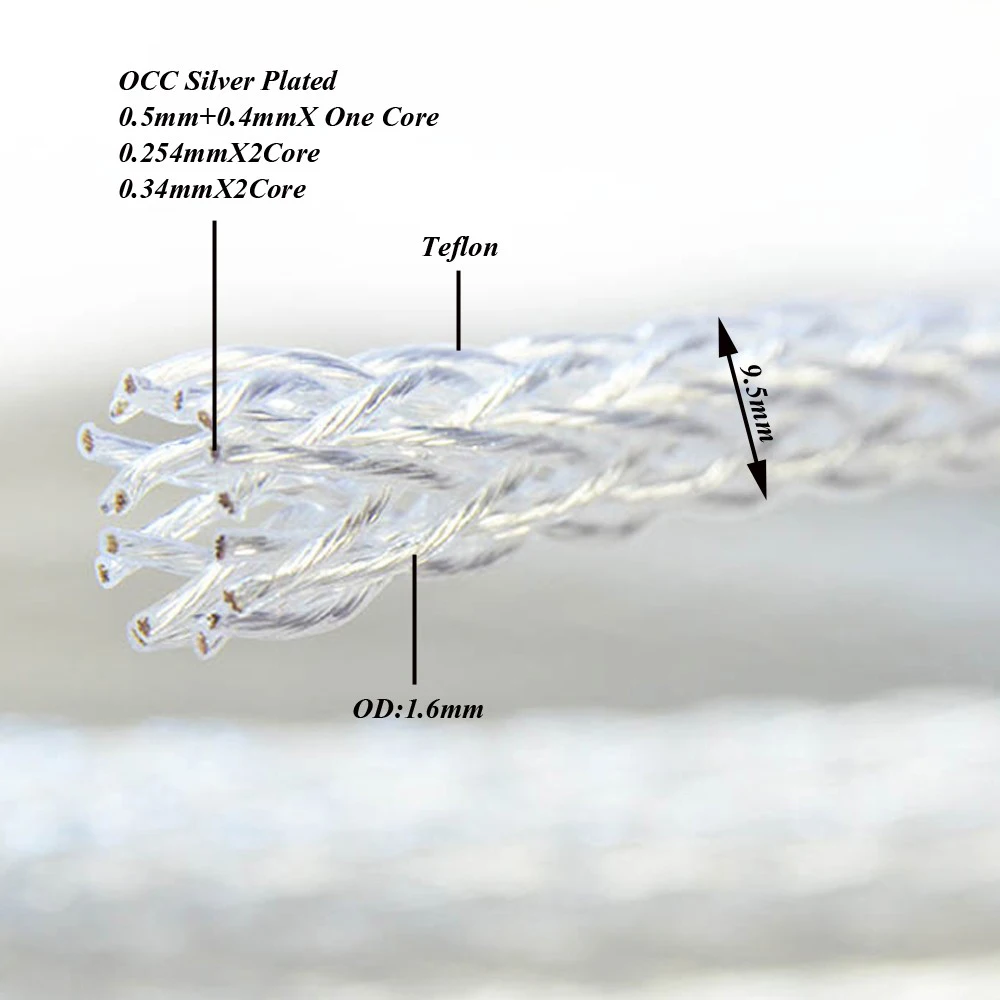 HIFI 증폭기용 8AG 8N OCC 도금 스피커 케이블 바나나 플러그 스피커 케이블 쌍