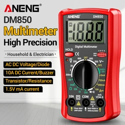 Smart Digital Multimeter Automatic 1999 Count AC/DC Current Voltage Handheld ANENG DM850 Buzzer Resistance Diode Electrician Tes