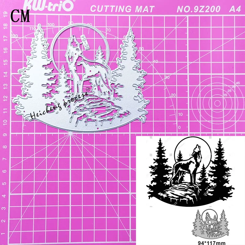 2021 New Forest Hillside Wild Wolf Metal Cutting Dies for Scrapbooking Paper Craft and Card Making Embossing Decor No Stamps