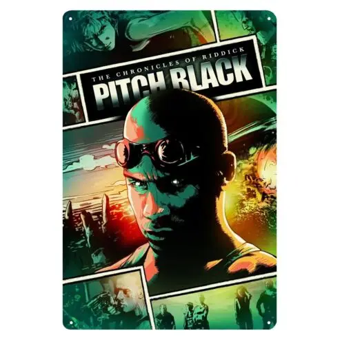 1p，Pitch Black - Riddick - Vin Movie Metal Poster Tin Sign 20x30cm