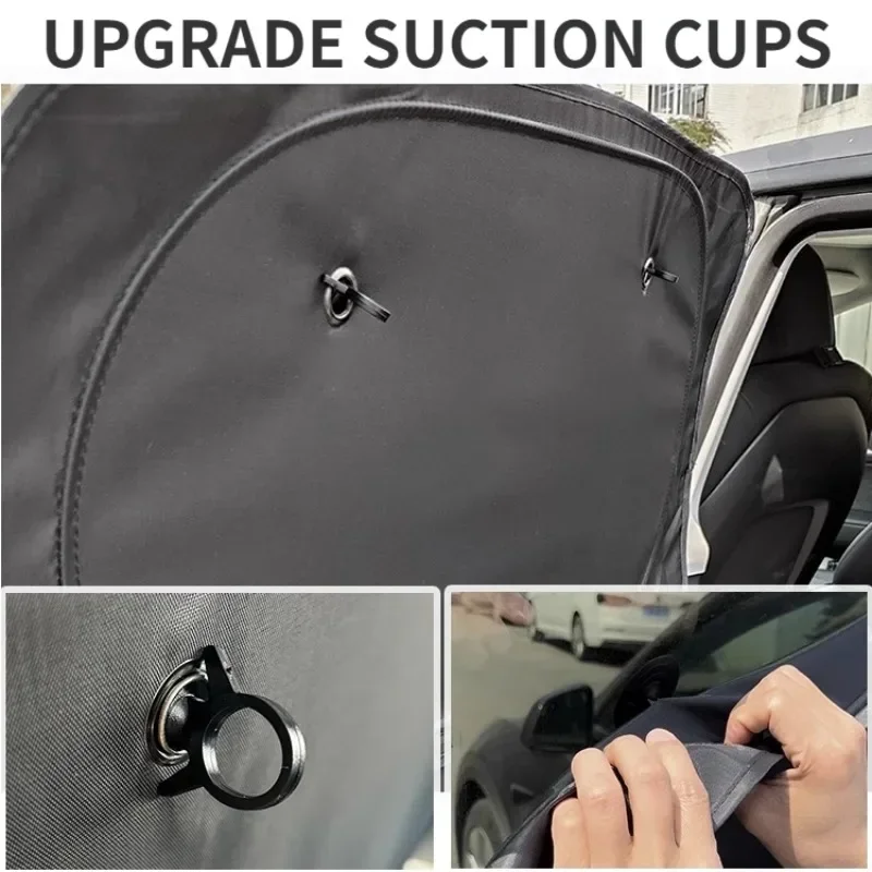 Suction Cup Window Sunshade for Tesla Model 3/Y/3+ 2017-2024 Sunshade Camping Privacy Blind Shading Heat Insulation Accessories