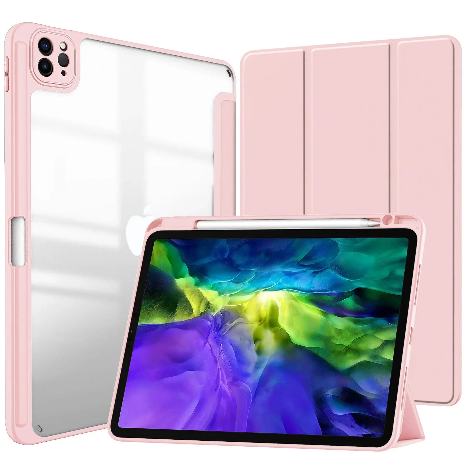 

Для iPad Air Pro MINI Чехол 3 4 5 6 7 8 9 10 10,2 10,9 11 12,9 13-дюймовый кожаный чехол для планшета с жесткой подставкой и держателем для ручек