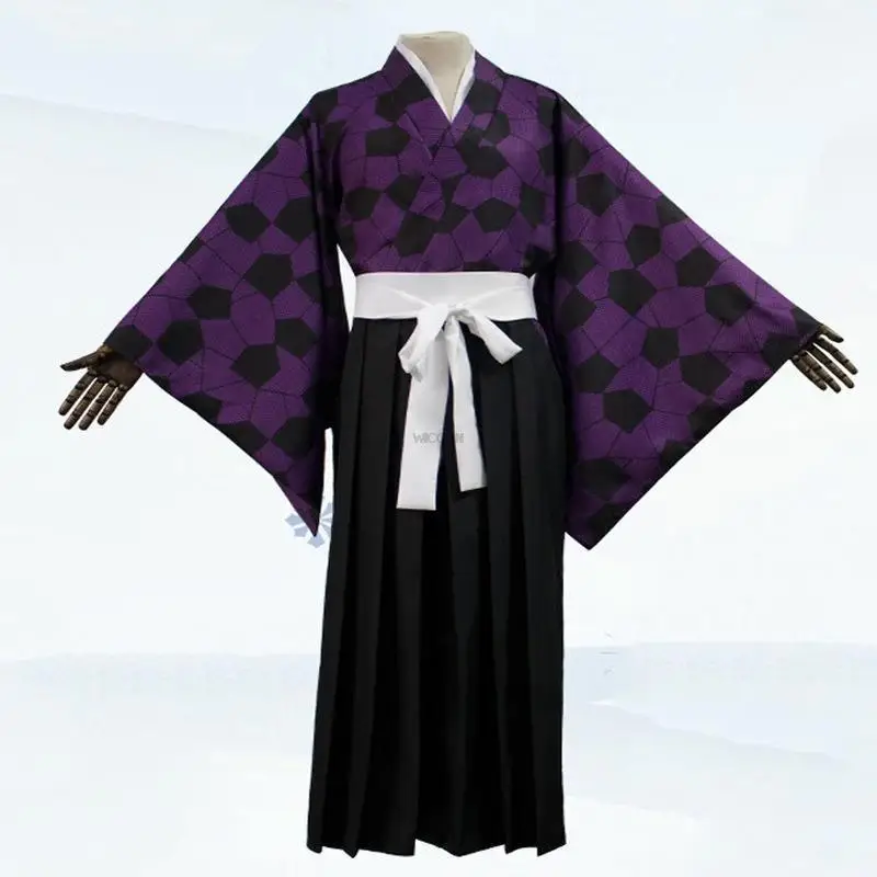 Kokushibo Cosplay Kostüm Anime Kokushibo Perücke Kimono Haori Uniform Halloween Männer Karneval Anzug