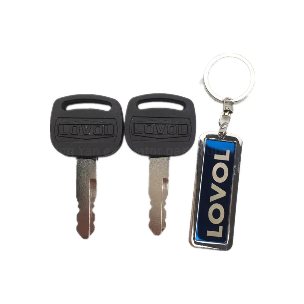 For Lovol FR60/65/80/150/170/220 Ignition Switch Key Fuel Tank Cap Door Pillar Excavator Parts