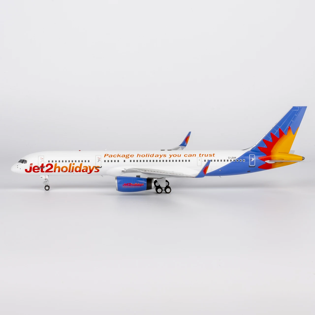 Avión coleccionable de aleación 42050, regalo, modelo NG 1:200 Jet2.com Boeing B757-200, modelo de avión fundido a presión, G-LSAK con soporte