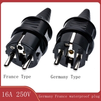 European Schuko France Germany EU ø4.8mm Pin DIY Rewireable Power Plug 250V 16A