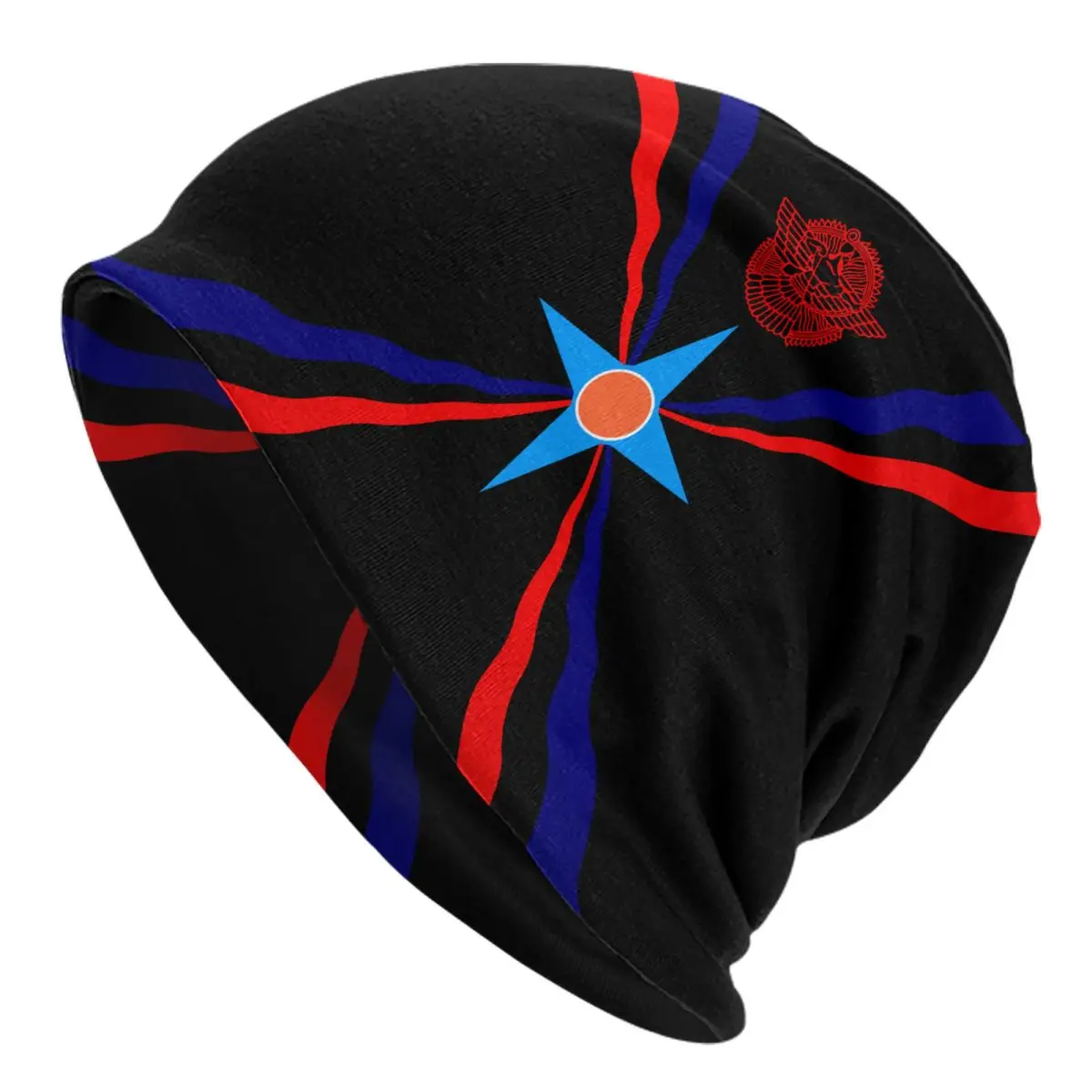 Assyrian Flag Bonnet Hats Cool Knitting Hat For Men Women Warm Winter Aramean Proud Skullies Beanies Caps