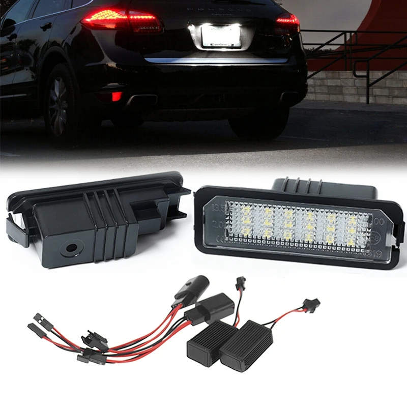 LED Licence Plate Lights Lamps For Boxster 987 981 982 Spyder Cayenne 958 92A 911 Carrera 991 996 997 Turbo 980