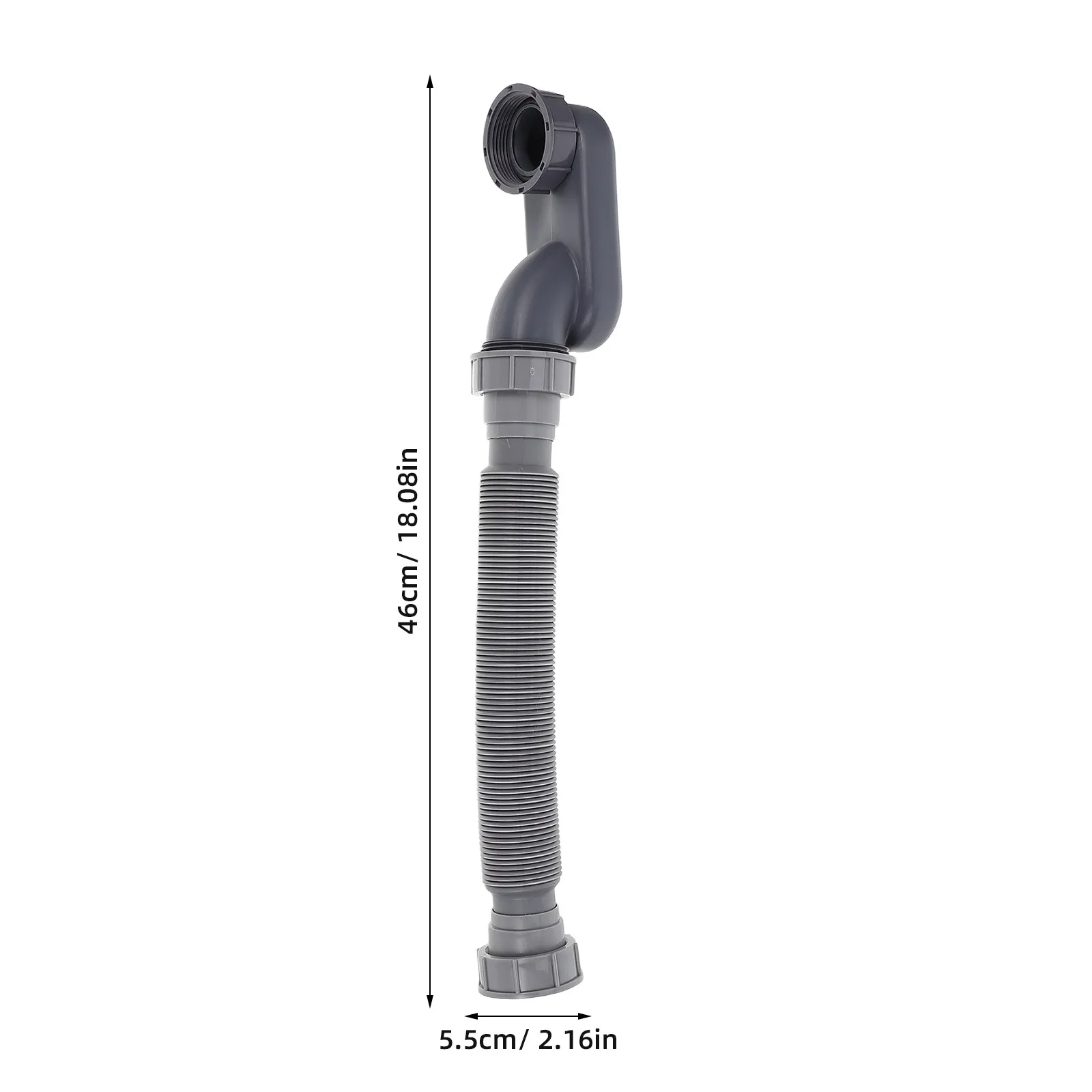 2 Pcs Anti-odor Drain Pipe Extendable Hose Replacement Bathtub Waste Flexible Adjustable
