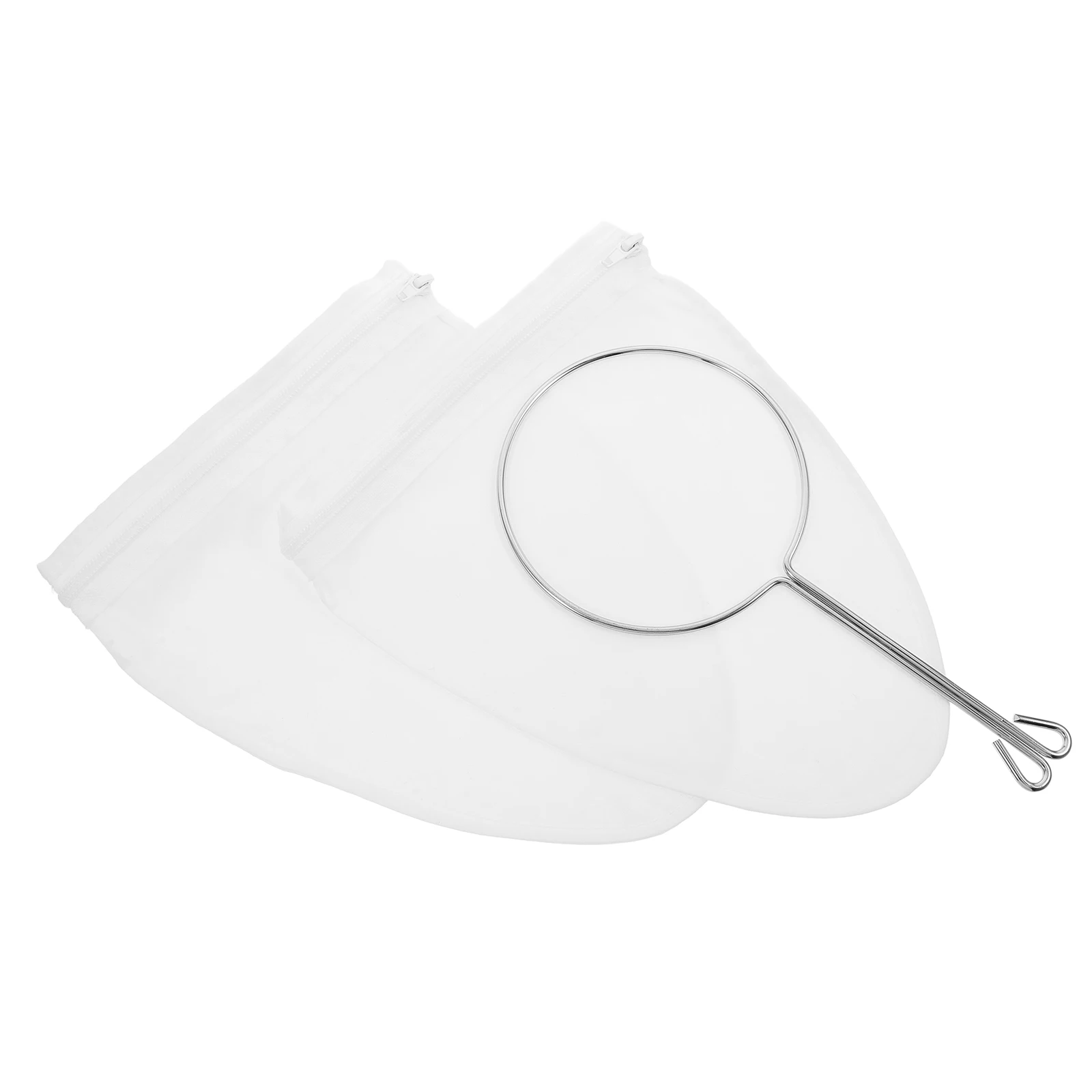 

3pcs Coffee Filter Bags Stainless Steel Handle Reusable Strainer Pouch Cotton Mesh For Home Cafe Milk