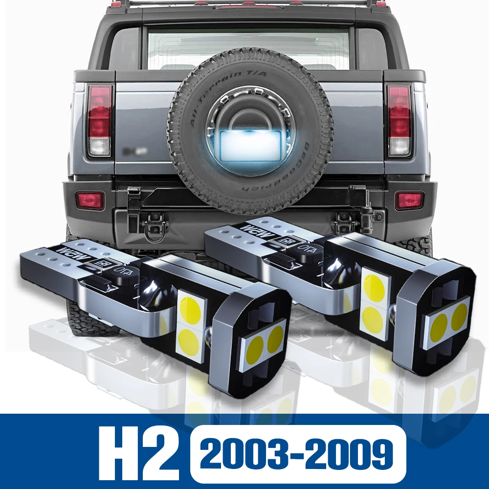 

2pcs LED License Plate Light Lamp Accessories Canbus For Hummer H2 2003-2009 2004 2005 2006 2007 2008