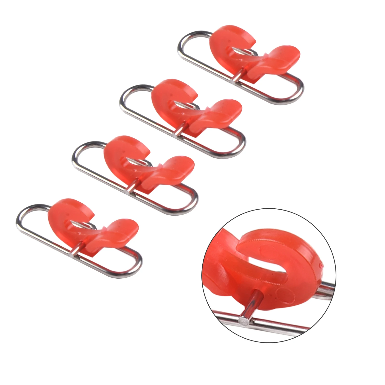 10pcs Stainless Steel Sea Fishing Bait Clip Hooks with Hook Release Clip to Enhance Bait Stability and Simplify Rig Assembly