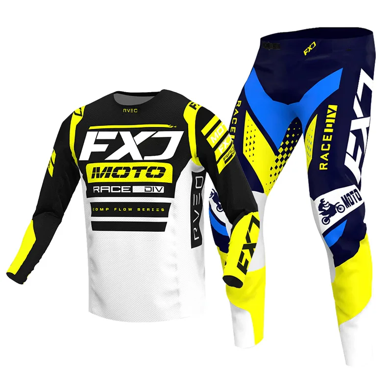 

Motocross Jersey Pant white Mens Women pink black Combo racing suit Off-road MX DH BMX ATV MTB Enduro Motorcycle white