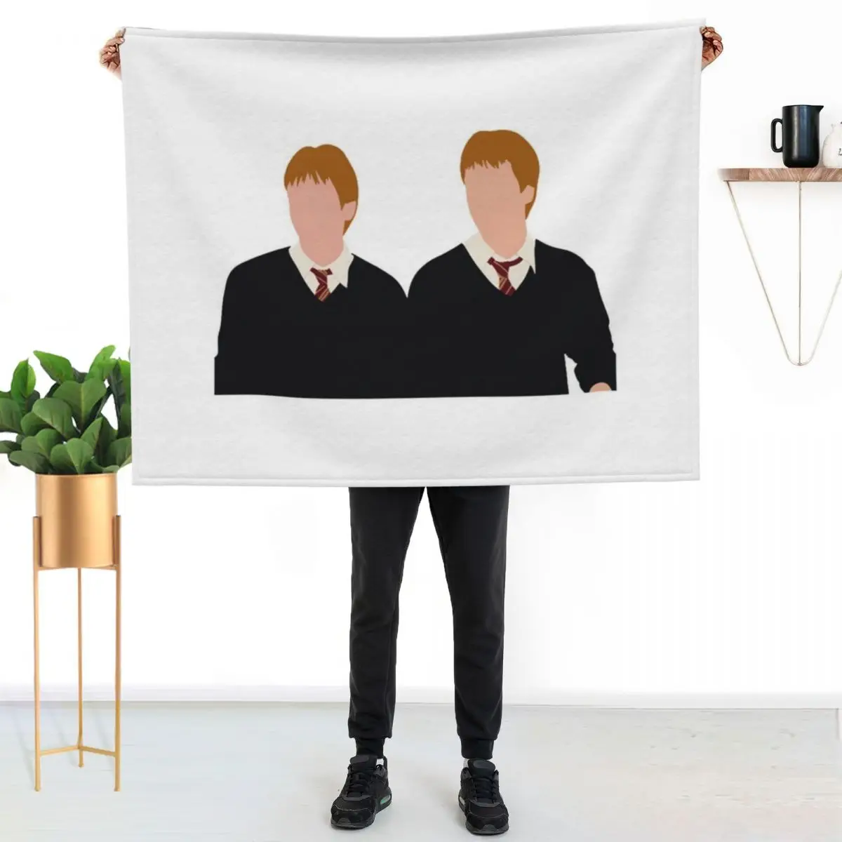 

Fred And George Weasly Throw Blanket Soft Breathable Blanket for Night Sleeping