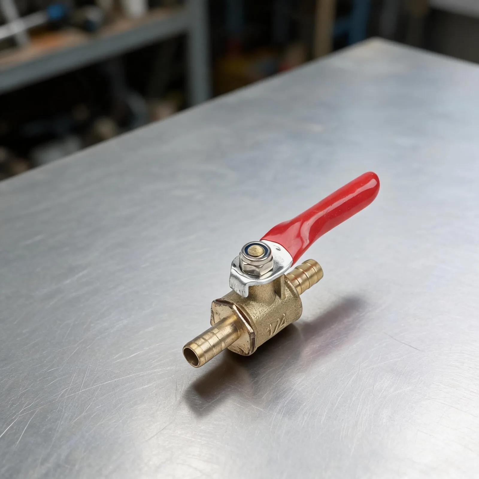 Brass Inline Ball Valve with Hose Barb Ends for Water for Air Oil and Gas Applications OD 6 8 10 12mm Standard Sizes