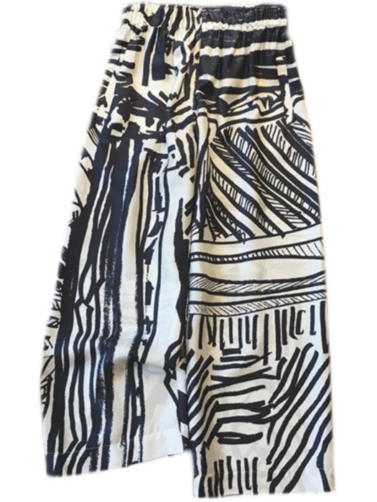 العصرية فيتي مصبوغ السراويل واسعة الساق المرأة الصيف Faionable الحرير الجليد بارد الحماية من الشمس فضفاض عارضة السراويل