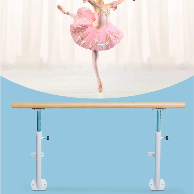 1M Wooden Wall Mount Ballet Barre Children Stretching Dance Bar Indoor Fitness Adjustable Kids Ballet Bar Horizontal Bar