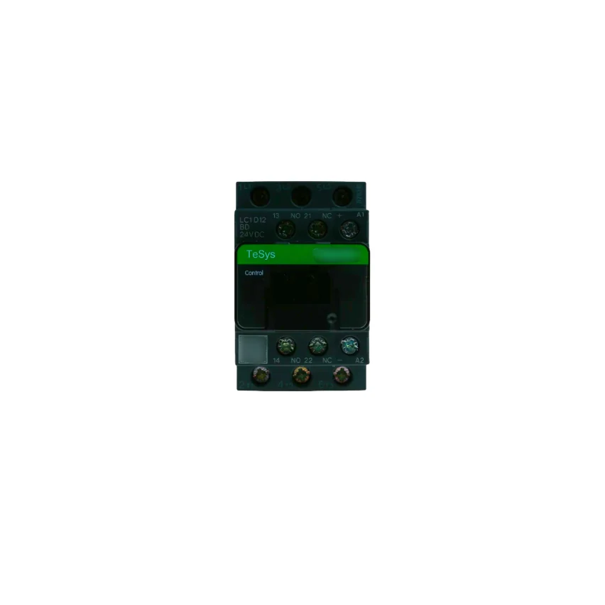 LC1D12BD Contactor, TeSys Deca, 3P(3NO), AC-3/AC-3e, 12A, 24V DC coil, screw clamp terminals