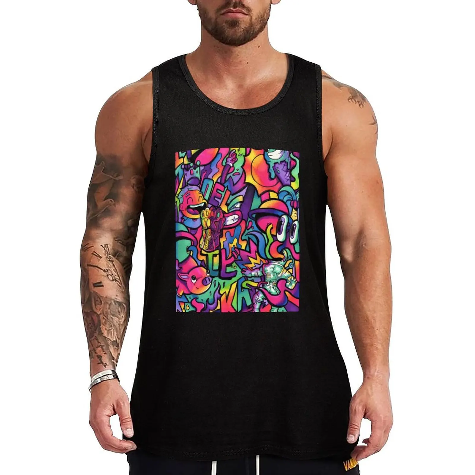 C H A M E L E O N // Copic Marker Doodle Tank Top Camiseta sin mangas con protección UV y protección solar