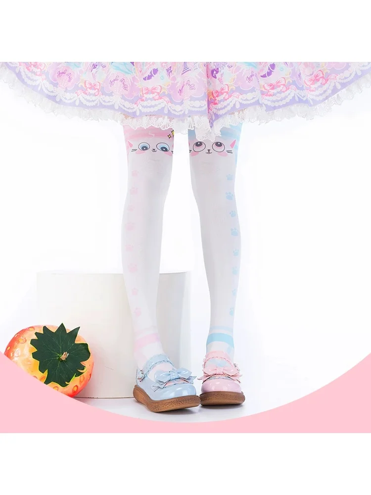 Cat Paw Socks Cute Anime Cos Knee Socks Silk Stockings Thigh Stockings High Stockings Dopamine Lengthened Lolita Girls Socks