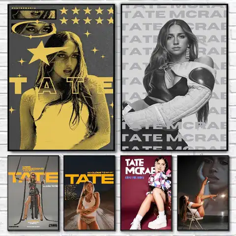 T-Tate M-McRaeS Singer Poster HD Home Decor Sticky Wall Waterproof Home Living Room Bar Aesthetic Decor