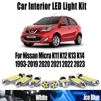 For Nissan Micra K11 K12 K13 K14 1993- 2022 2023 LED Interior Dome Map Trunk License Plate Light Reading Bulb Kit Accessories