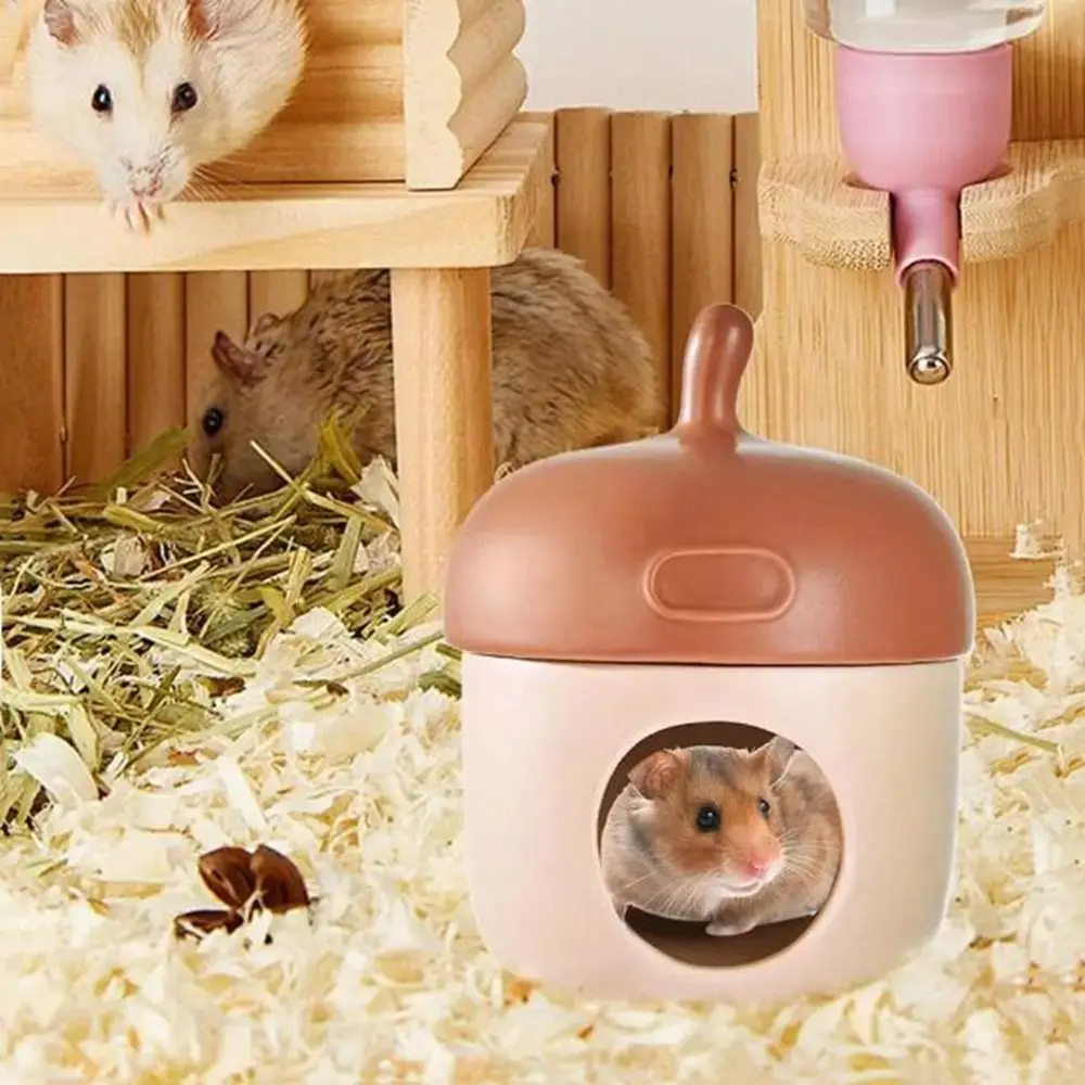 

Уникальная клетка для льда от желудя, декоративное охлаждающее охлаждающее гнездо для хомяка, милое среда обитания маленьких животных для карликовой мыши, бурундука