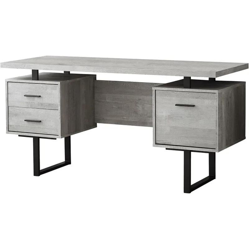 

Computer Desk with Drawers - Contemporary Style - Home & Office Computer Desk with Metal Legs