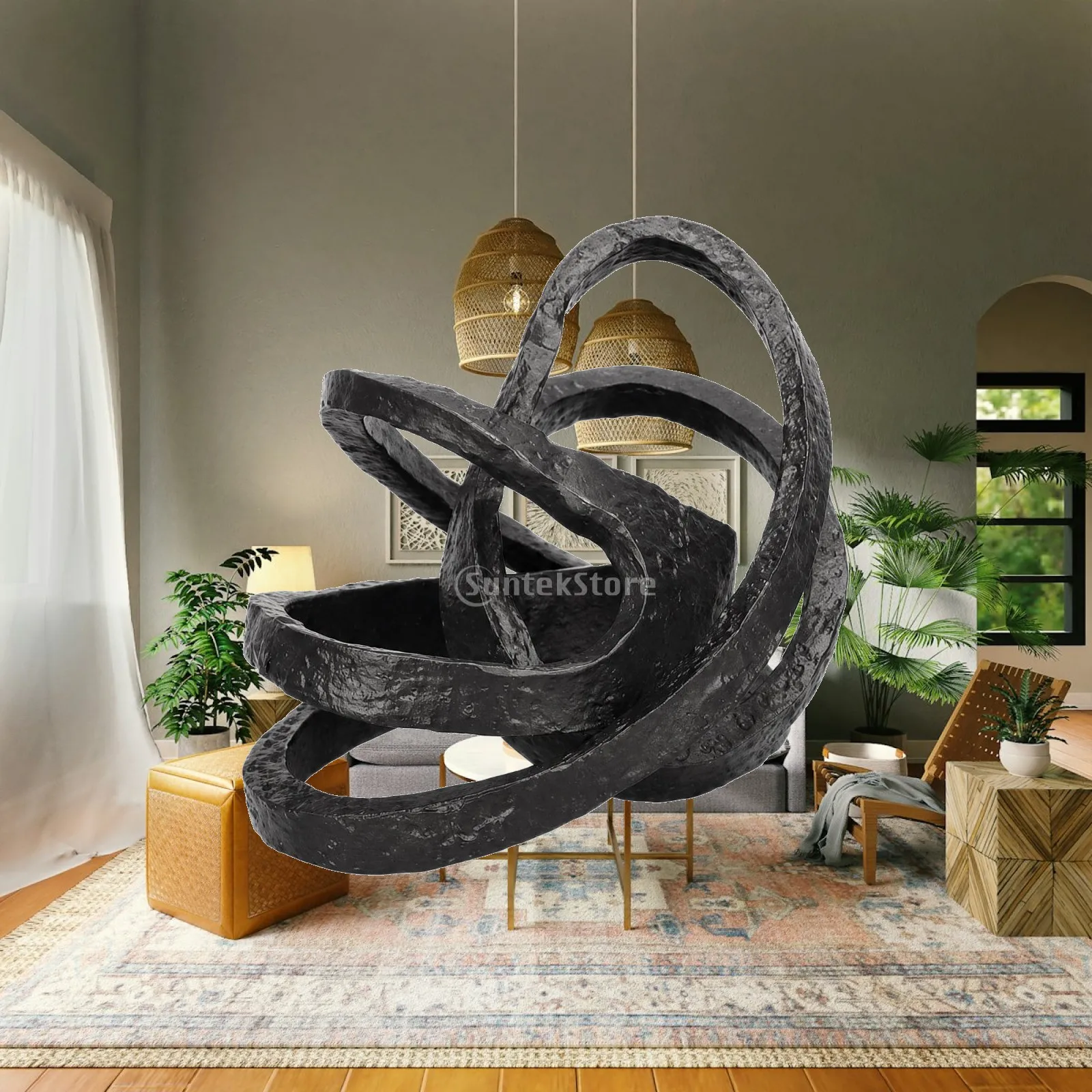 sculpture-de-bureau-geometrique-ornement-de-table-ajoure-martele-bande-entrelacee-decoration-d'etagere-moderne-pour-bureau-bureau-d'etude