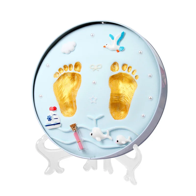 Noworodkowe odciski dłoni i stóp Błoto Włosy płodu Pamiątka DIY Odciski dłoni i stóp dziecka Sto dni Pełnia księżyca Prezent dla dziecka