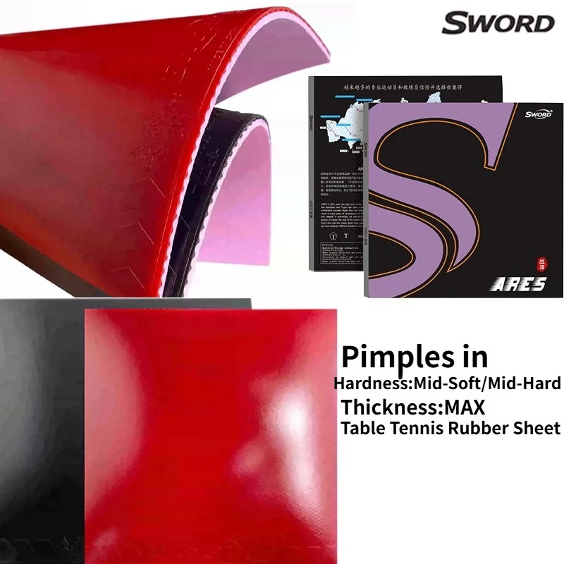 

Накладка для настольного тенниса SWORD с шипами внутри и фиолетовой губкой, средней/высокой жесткости, для быстрой атаки и топ-спинов