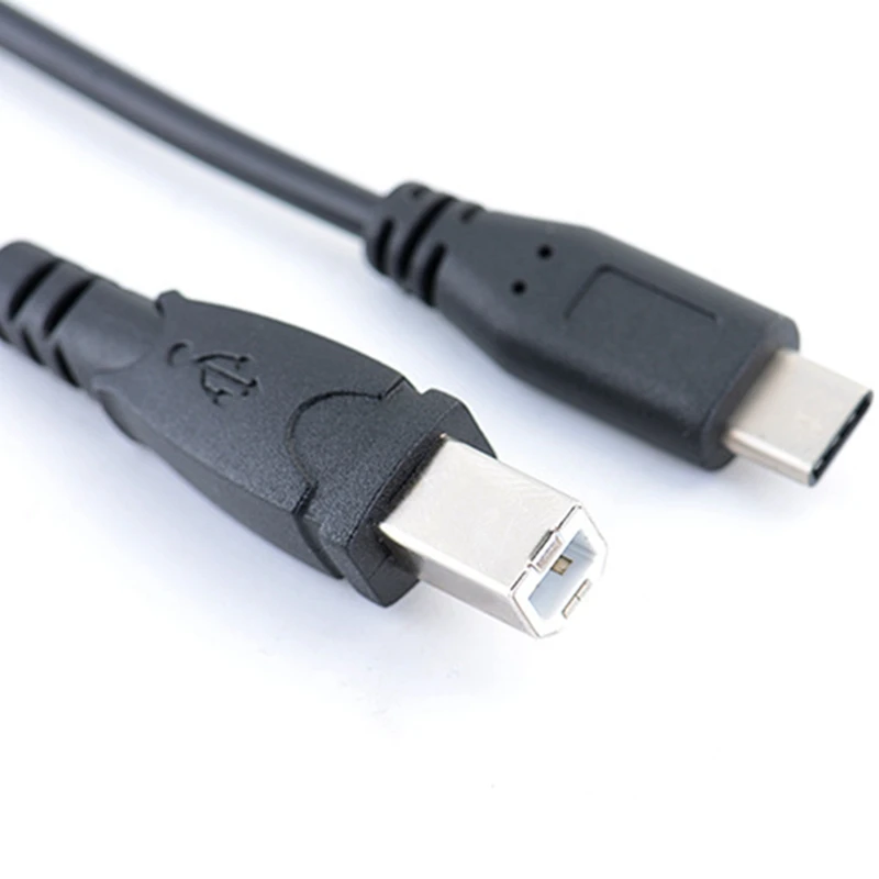 New USB-C USB 3.1 Type C Male Female Connector to USB 2.0 Type B Male Data Cable for Phone Connect Printer Scanner Piano