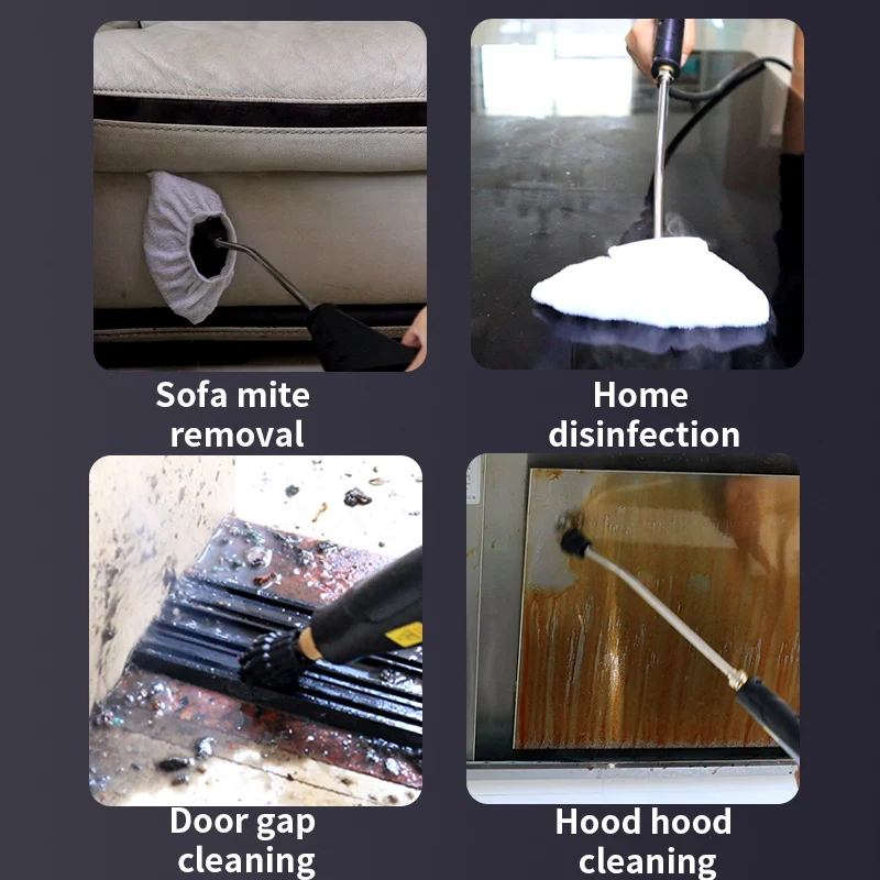 1500W High Pressure and Temperature Handhled Steam Cleaner Commercial Household Air Conditioner Kitchen Hood Car Jet Washer