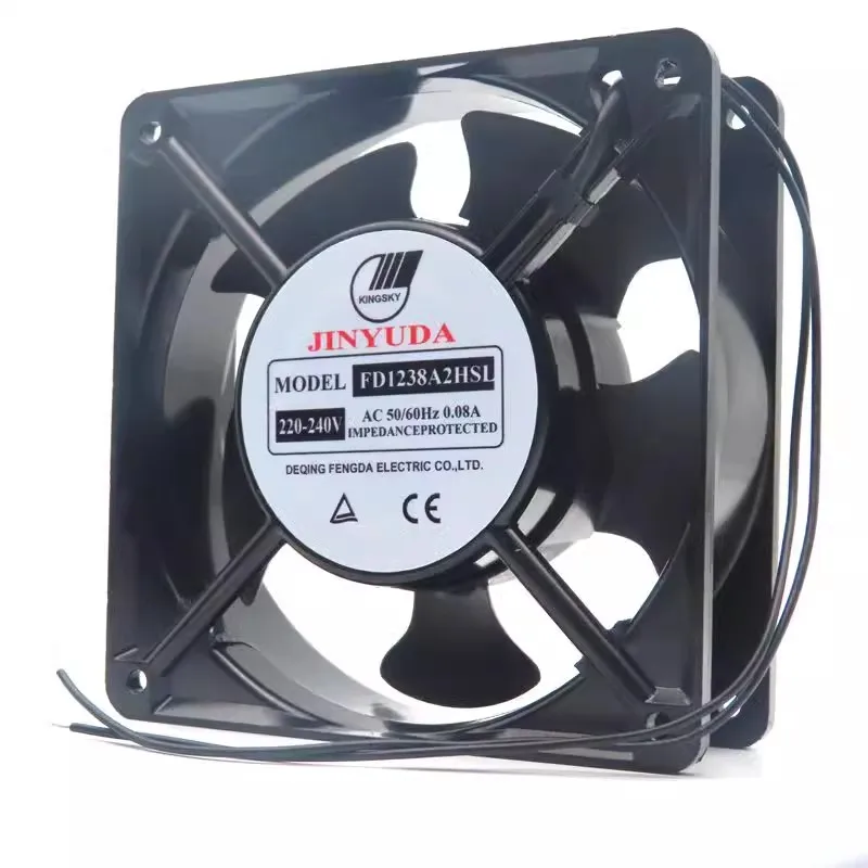 JINYUDA FD1238A2HSL HBL 220V 12038 Cabinet Cooling Fan 12CM Axial Flow Fan