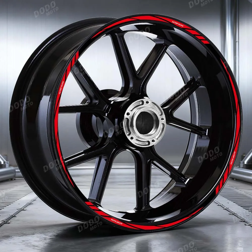 10"12"13"14"15"16"17"18"inch Motorcycle Rim Outer Edge Decor Accessories Reflective Sticker Tire Inner Ring PVC Waterproof Decal