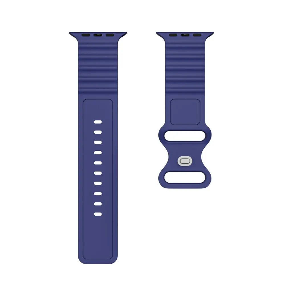 Ocean Silikonarmband für Apple Watch Ultra 3 2 1 49mm Atmungsaktives Armband Serie 9 8 7 6 5 4 SE 45mm 44mm 42mm Armbänder – Detail 12
