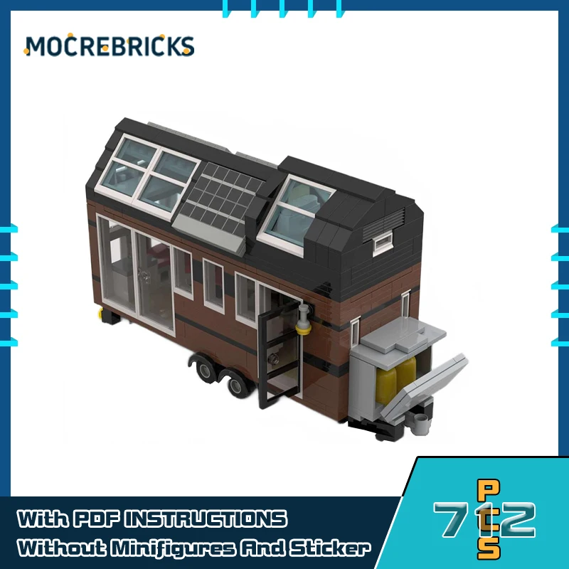 Creative Expert Tiny House On Wheels Building Block Model Modular Architectural Set Display Toy Bricks Children's Collected Gift